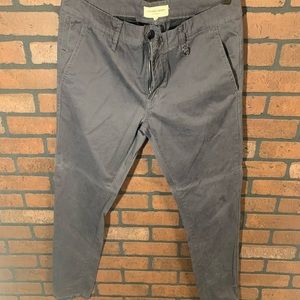 Mens hyper denim slim pants dark grey size 32